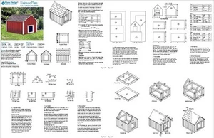 30" x 36" Gable Roof Style Dog House Plans, 90203G Pet Size up to 50 lbs - Picture 1 of 1