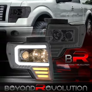 For 2009-2014 F150 Projector LED DRL Clear Corner Smoke Headlamps Bumper Lig - Picture 1 of 1