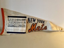 RARE 1963 NEW YORK METS BASEBALL PICTURE PENNANT DUKE SNIDER CASEY STENGEL ETC.