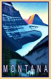 Vintage Montana travel poster ( 11x17 +Signed ) Montana Art USA - Picture 1 of 1