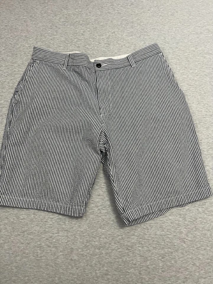 Pantalones Cortos Dockers Para Hombres 36 Seersucker Rayas Azul Blanco Golf Preppy Informales Foto 1 de 4