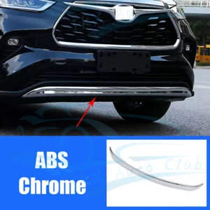 ABS Chrome Front Bumper Low Lip Molding Strips Trim For Highlander 2020-2024 - Picture 1 of 7