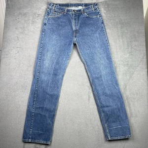 Jeans vintage Levis 505 para hombre 36x34 azul NARANJA TAB Distress Denim hechos en EE. UU. años 90 - Imagen 1 de 18