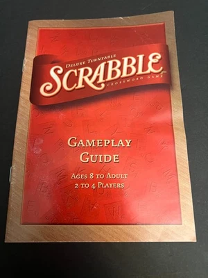 Scrabble Deluxe Turntable Instructions Only 2001 Replacement Pieces Parts Hasbro - Image 1 of 4
