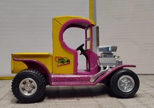 Vintage 1970's Tonka Hot Hauler Hot Metallic Pink & Yellow #25680 T-Bucket Car - Picture 1 of 15