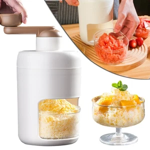 Portable Manual Ice Crusher Machine Snow Cone Machines Shaved Ice Maker - Picture 1 of 15