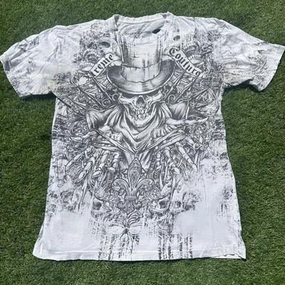 Camiseta de Colección Y2K Affliction Xtreme Couture Camiseta XL Para Hombres Esqueleto Grunge *Defectos Foto 1 de 4