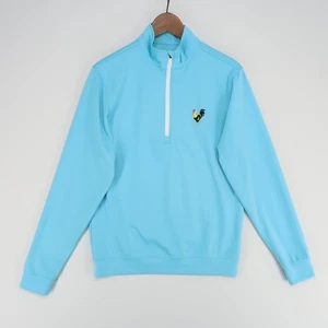 Waggle Golf Half Zip Pullover Mens Small Light Blue Performance Stretch Rooster - Picture 1 of 8