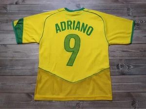 ⚽Vintage CBF Home Football Shirt Brasil Adriano Soccer Jersey 2004, Boy`s Size - Picture 1 of 18