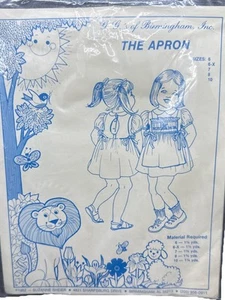 G. G.'s of Birmingham Sewing Smocking Pattern THE APRON 1982 Suzanne Sheier 6-10 - Picture 1 of 6