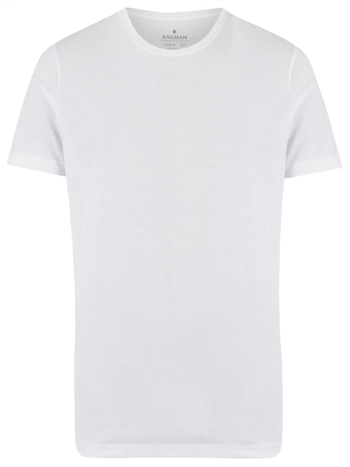 Ragman Herren T-Shirt Doppelpack Body Fit Rundhals weiß 48000 006 - Bild 1 von 1