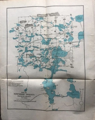 Mapa original antiguo de Nueva York del municipio 20 condado de Franklin y alrededores 1907 Foto 1 de 4