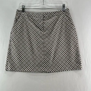 Izod Golf Skort Womens 4 Patterned Geometric Activewear A-Line Stretch Tan Black - Picture 1 of 11