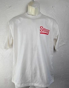 Stüssy Skate Tough Graphic T-Shirt weiß rot Gr. S Vintage Style Streetwear Tee - Bild 1 von 9
