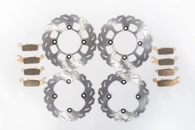 2010 - 2014 Yamaha Grizzly YFM550 передние задние тормозные колодки и диски ротора RipTide - Изображение 1 из 4