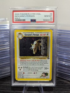 PSA 10 Giovanni's Persian 8/132 Gym Challenge Holo Rare Pokemon Card Swirl #G115