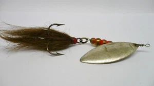 Vintage Spinner Fishing Lure #5 Mepps Giant Killer Silver Willow Spoon - Picture 1 of 5