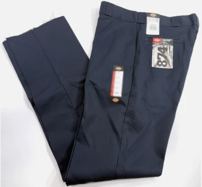 NOVA CALÇA DE TRABALHO MASCULINA 50x37 DICKIES ORIGINAL 874 AZUL MARINHO ESCURO 50x37 sem camisa - Imagem 1 de 2