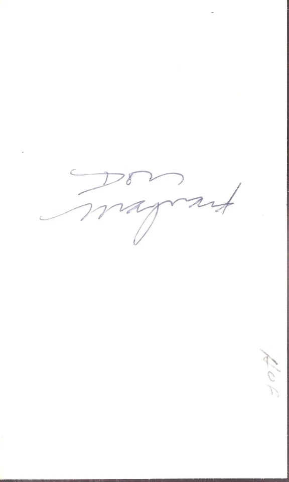 Autographed Index Card - Don Maynard New York Jets HOF Wide Receiver (d 2022) - Image 1 of 1
