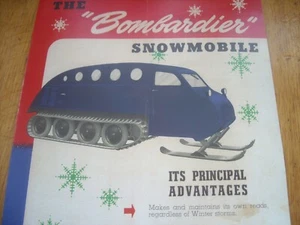 1947 Vintage BOMBARDIER SKI DOO Snowmobile Brochure B12 - Picture 1 of 6