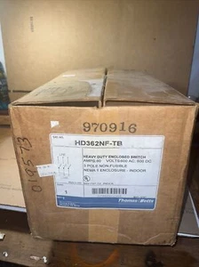 60 AMP THOMAS & BETTS HEAVY DUTY ENCLOSED SWITCH, 600V HD362NF-TB Open Shelf 2 - Picture 1 of 3