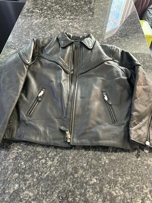 USA Bikers Dream Apparel Black Leather Motorcycle Jacket Women Sz XL NWT Zip Out - Image 1 of 4