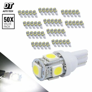 50PCS 6000K Xenon White T10 921 Interior/License Plate SMD Light Bulbs 5-LED - Bild 1 von 7