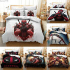 Marvel's Deadpool Bettbezug Bettdecke Bezug Kissenbezüge Bettwäsche Set 3-teiliges Geschenk