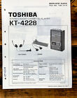 Toshiba Model Kt-4228 Cassette Service Manual *Original*