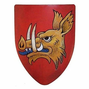 Medieval Jabalí Acero Calentador Escudo Cruzado Caballero Calentador Armadura Funcional Escudo - Imagen 1 de 6