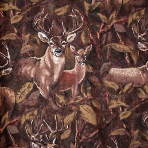 Wildlife Buck Deer Hunter's Rustic Cabin Theme Handmade Throw Blanket