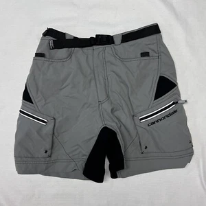 Cannondale Men's Rip Stop Belted Mountain biking Cargo Small Shorts Gray - Picture 1 of 11