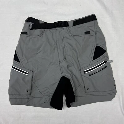 Pantalones Cortos Cannondale Para Hombre Rip Stop Cinturón Ciclismo de Montaña Carga Pequeños Gris Foto 1 de 4