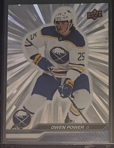 2023-24 Upper Deck Series 1 Outburst Silver Parallel SP #20 Owen Power Sabres