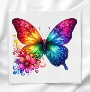 Panel de tela de mariposa floral para acolchado artesanía costura bloque de edredón BFF1131 - Imagen 1 de 2