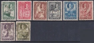 (F322-53) 1936 Nigeria Juego de piezas de 8 sellos KGV 1/2d a 1/- (BC) (BT30) - Imagen 1 de 1