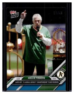 2024 Topps Now #336 Rollie Fingers Blue Parallel #d /49 - Image 1 of 2