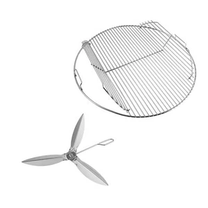 AJinTeby Heavy Duty Plated Steel Cooking Grate and Lower Grate, Charcoal Grat... - Picture 1 of 7