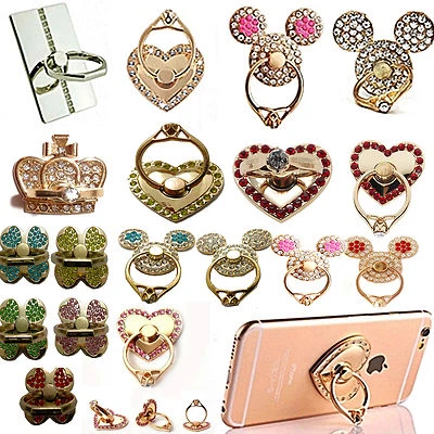 360° Rotating Finger Grip Ring Stand Holder for Mobile Phones, Tablet's, iPhone - Image 1 of 4