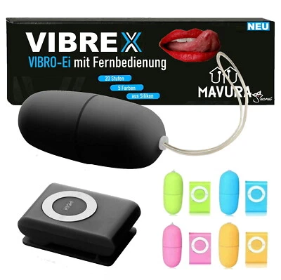 MAVURA VIBREX Vibro huevo masaje mando a distancia mini vibración juguete bolas de amor