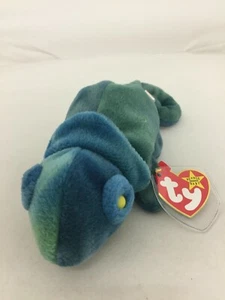 TY Beanie Baby - 1997 Rainbow Chameleon - neuwertig mit neuwertigem Etikett - Bild 1 von 9