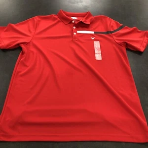 Callaway Golf Polo Red Short Sleeve Dry Fitting Athletic Golf Shirt Size XL NWT - Picture 1 of 10
