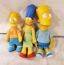 Lot Of 3 Vintage 1990 The Simpsons Bart Simpson Plush Dolls Toys! Collectable!