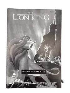 Lion King Original Super Nintendo SNES Manual Booklet Instruction Book ONLY - Picture 1 of 2
