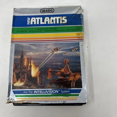 Atlantis Intellivision 1982 Near Complete W/ 1 Overlay and Manual - Vintage Game - Image 1 of 4
