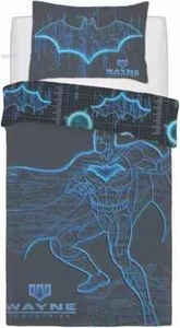 Batman einzelne Bettdecke Wendebettwäsche Set DC Comics Wyne Industries - Bild 1 von 3