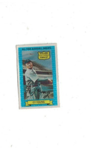 Cy Young Cleveland Indians 1970 Kellogg's Baseball Greats Card #12