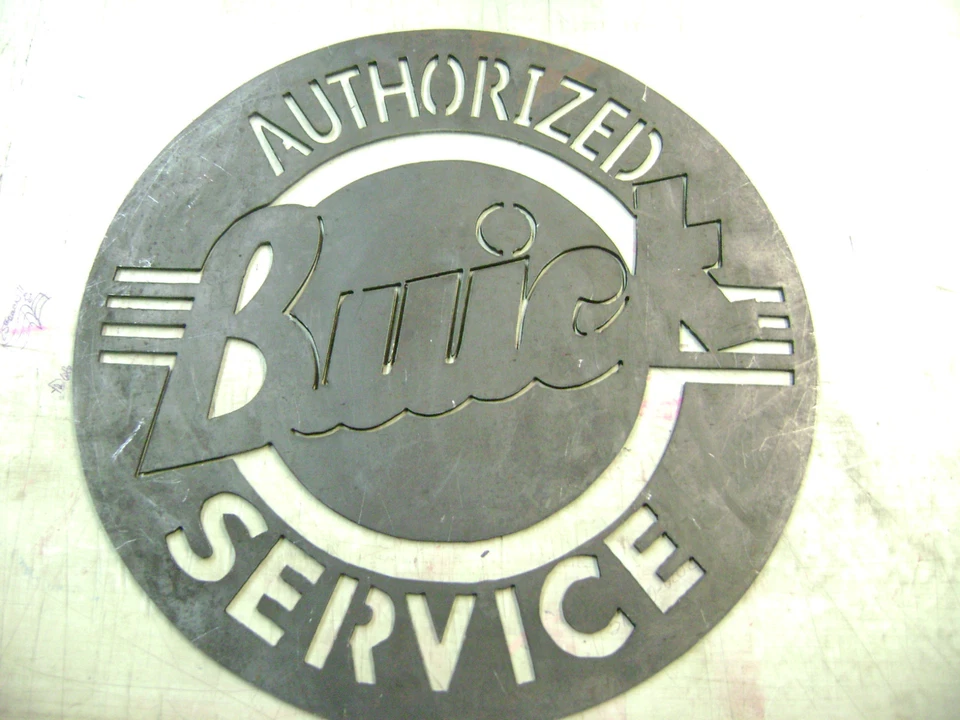 LETRERO BUICK METAL CRUDO METAL CALIBRE 14, corte plasma. Foto 1 de 1