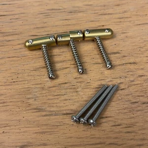 RARE Fender Custom Shop RSD Left Hand Brass Tele Bridge Comp Saddles USA Tele LH - Picture 1 of 4