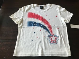 Kid's Size XL Jerry Leigh Stars and Stripes White T-Shirt - Picture 1 of 3